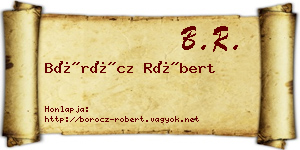 Böröcz Róbert névjegykártya