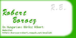 robert borocz business card